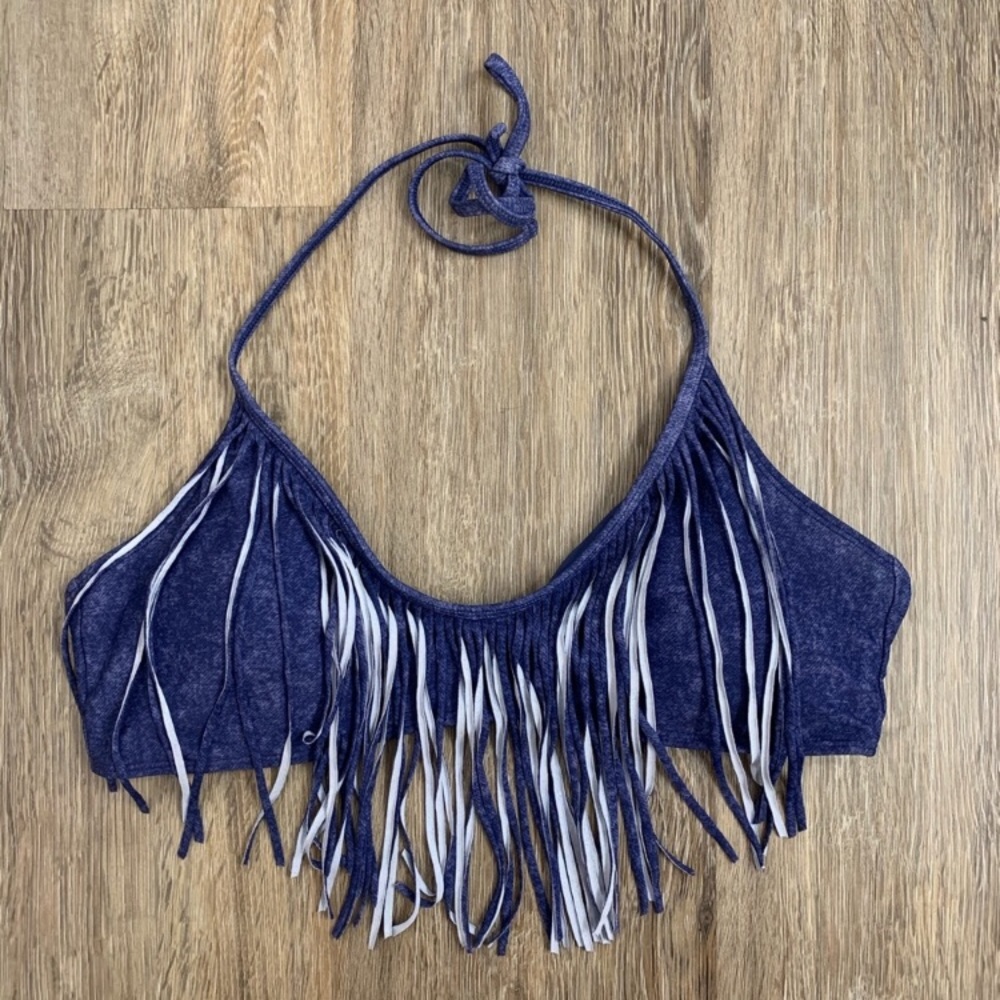 NWOT Aerie Fringe Bikini Top - Picture 2 of 5